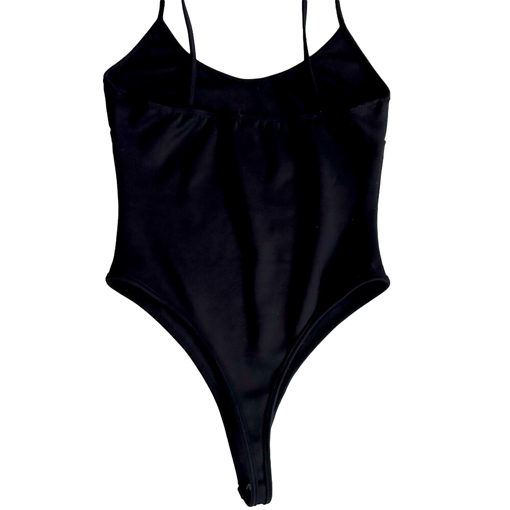 Room Service Black  Size Small Bodysuit Spaghetti Strap